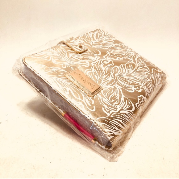 Lilly Pulitzer Agenda Cover NWT Palms Gold - Picture 11 of 11